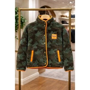 Camo Green jacket Barbour x ASOS Exclusive Fleece Jacket Plush Sherpa